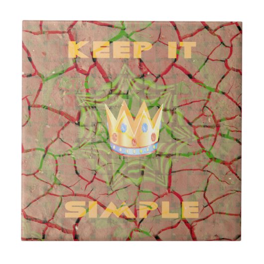 Carreau Gardez-le simple : Cracked Earth Royal Clarity Art (Devant)