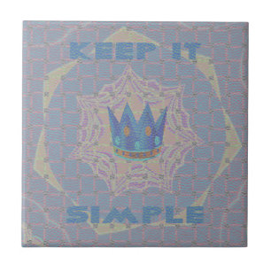 Carreau Gardez-le simple : Pastel Royal Clarity Motif Art
