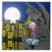 Carreau Gargoyle Urban Fantasy Cityscape (Devant)