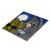 Carreau Gargoyle Urban Fantasy Cityscape (Côté)