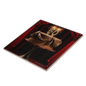 Carreau Gâteau d'anniversaire sur l'étape avec le numéro (Côté)