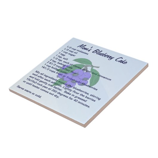 Carreau Gâteau de la myrtille de la maman (Côté)