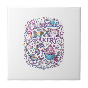 Carreau Gâteau Licorne Licorne Boulangerie Fond Blanc Pr