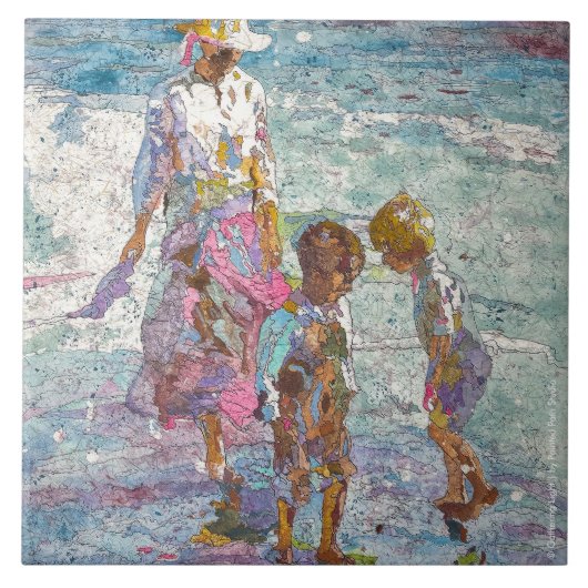 Carreau Gathering Light © – Fine Art Ceramic Tile (Devant)