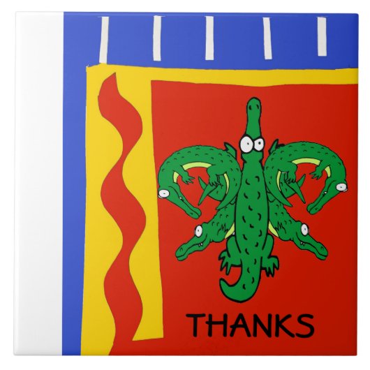 Carreau Gator, Dutch Delft Look, modifier du texte (Devant)