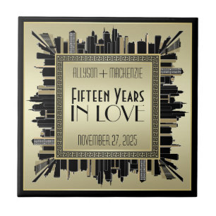 Carreau Gatsby d'or au Champagne Mariage Art déco