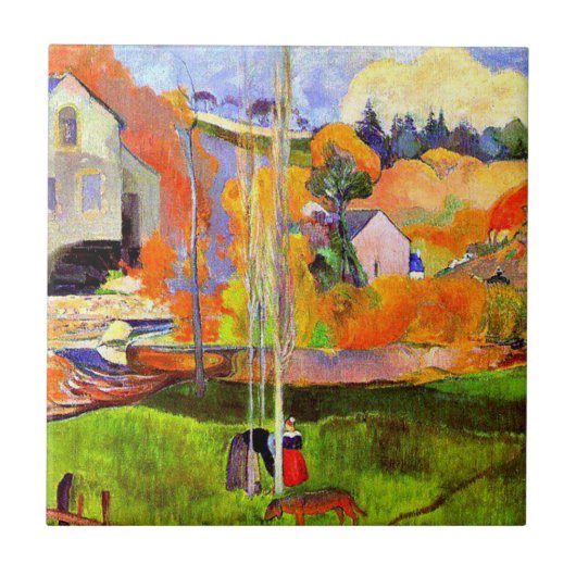 Carreau Gauguin - Un paysage breton-David's Mill-1894 (Devant)
