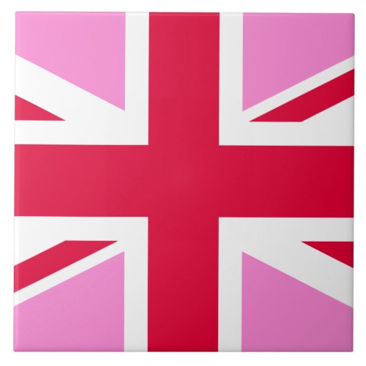 Carreau GAY PRIDE britannique (Union Jack rose) (Drapeau b (Devant)