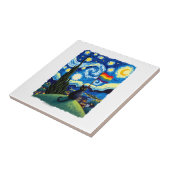 Carreau Gay Pride Cat Art Cat Starry Night Style LGBTQ Pri (Côté)