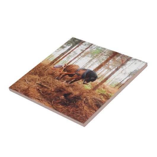 Carreau Géant doux - le transport de cheval de trait ouvre (Côté)