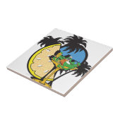 Carreau Gecko de vacances tropicales (Côté)