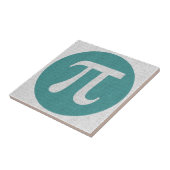 Carreau Geek mathématique symbole Pi, cercle bleu et chiff (Côté)