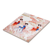 Carreau Geishas dans le jardin (Côté)