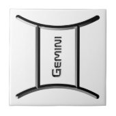 Carreau GEMINI, Conception abstraite du signe zodiaque, (Devant)