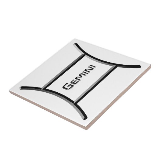 Carreau GEMINI, Conception abstraite du signe zodiaque, (Côté)