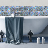 Carreau Gemme Moonstone et argent - Cellules Mosaic Abstra