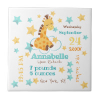 Genre Neutre Mignonne Giraffe Stars Bébé statistiq