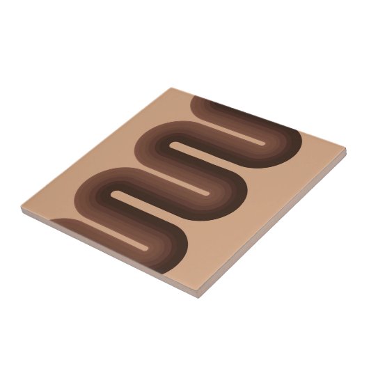 Carreau Geo Brown minimaliste (Côté)