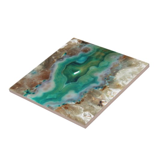 Carreau Géode Agate Vert (Côté)