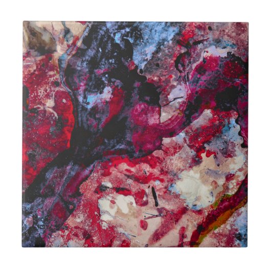Carreau Géode cristal Red Agate Abstrait (Devant)