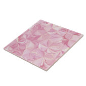 Carreau Géode doré en marbre rose motif abstrait (Côté)