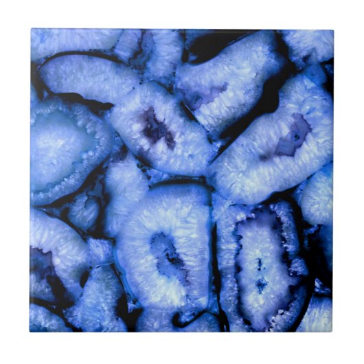 Carreau Géodes Agate Quartz Bleu (Devant)