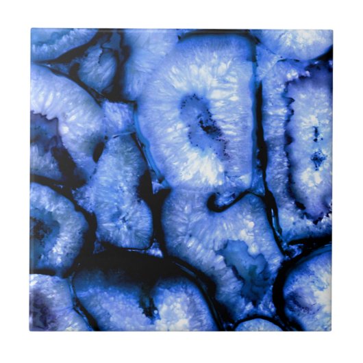 Carreau Géodes Agate Quartz Bleu (Devant)