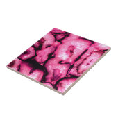 Carreau Géodes d'âge à quartz rose motif abstrait (Côté)