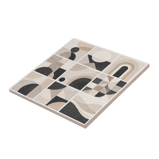 Carreau Geometric Abstract Harmony – Modern Ceramic Tile (Côté)