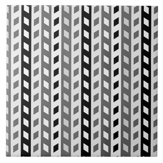 Carreau Geometric Design, gray, black, white, (Devant)
