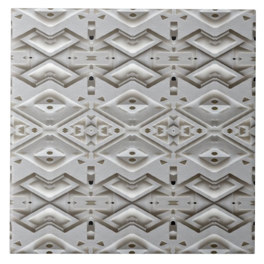 Carreau Geometric Embossed Diamond Pattern (Devant)