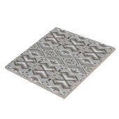 Carreau Geometric Embossed Diamond Pattern (Côté)