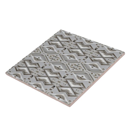 Carreau Geometric Embossed Diamond Pattern (Côté)