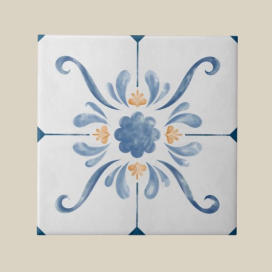 Carreau Geometric Flower Pattern Tile - Stylish and Elega