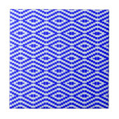 Carreau Geometric Kente Bright Blue, White, (Devant)