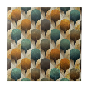 Carreau Géométrie Art Déco sarcelle et or inspirée de l'an