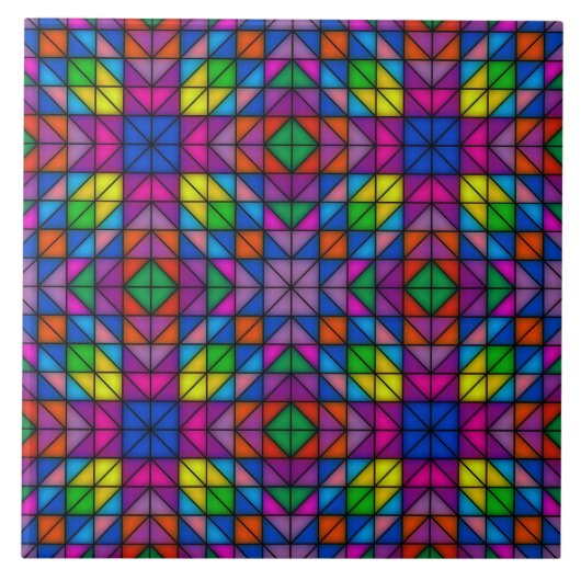 Carreau Géométrie colorée joyeuse (Devant)