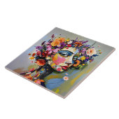 Carreau "Géométrie florale" - Portrait botanique (Côté)