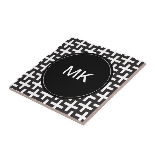 Carreau Géométrie noir et blanc (Côté)