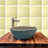 Carreau Géométrique jaune et blanc