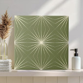 Carreau géométrique moderne 2 couleurs #25 vert ol