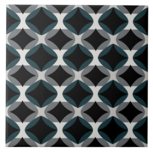 Carreau Géométrique Moderne – Motif Noir et Gris