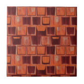 Carreau Géométrique rouge et orange (Devant)