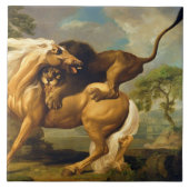 Carreau George Stubbs | un lion attaquant un cheval, (Devant)
