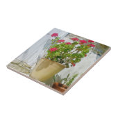 Carreau Géranium de couleur rouge (Côté)