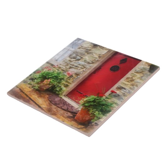 Carreau Geraniums par Red Door (Côté)