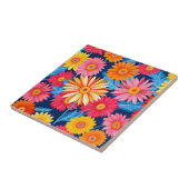 Carreau Gerbera Daisies Vibrant Plante Fleurs (Côté)