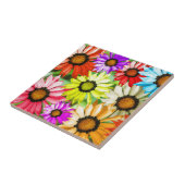 Carreau Gerbera fleurs colorées (Côté)