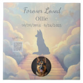 Carreau German Shepherd Rainbow Bridge Photo Tile (Devant)