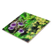 Carreau Geyser Jamie et orchidées d'or d'imaginaire (Côté)